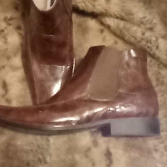 Brown leather ankle boots ,Steve Madden lightly - Picture 3 of 5